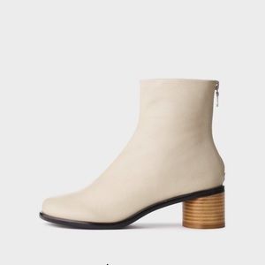 Rag and Bone Ansley Boot - Leather Ankle Boot NIB Paloma Beige EU 38 US Size 8